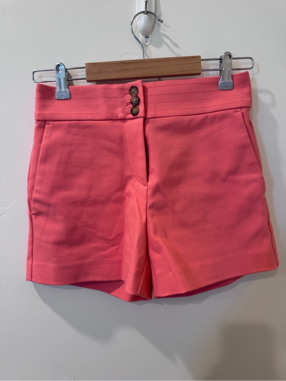 Women’s High-Rise Salmon-colored Tailored Shorts